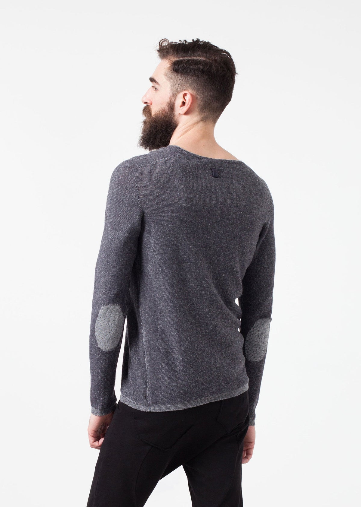 Charcoal Crew-Neck Sweatshirt - sample outfit photograph
