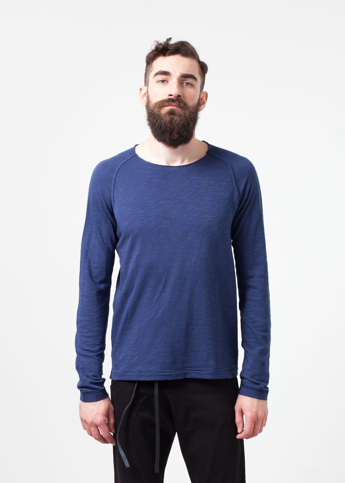 Royal Blue Long-Sleeve Basic Tee - sample outfit photograph
