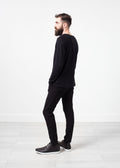 Black Long-Sleeve Basic Tee - sample outfit photograph