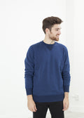 Royal Blue Crew-Neck Sweatshirt - sample outfit photograph