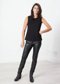 Black Panel Slim Trousers - sample outfit photograph