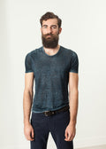 Dark Blue Textured T-Shirt - sample outfit photograph
