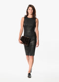 Black Sleeveless Fitted Dress - sample outfit photograph